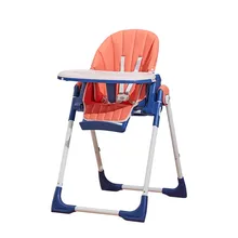 Table multifonctionnelle pour enfants, coussin en cuir PU, siège pour bébé, plaque séparée, chaise haute pliable, de 0 à 4 ans