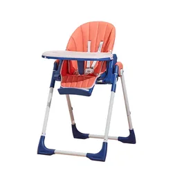 Table multifonctionnelle pour enfants, coussin en cuir PU, siège pour bébé, plaque séparée, chaise haute pliable, de 0 à 4 ans 