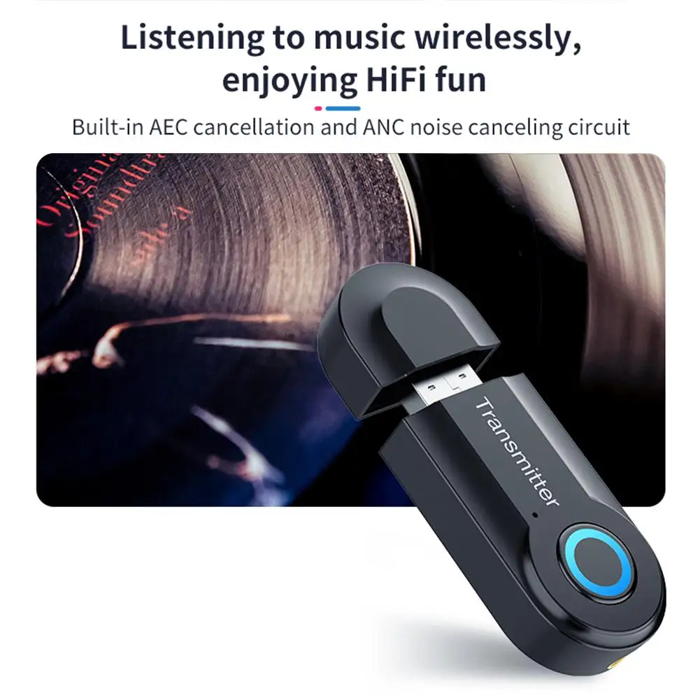 USB Bluetooth передатчик беспроводной аудио адаптер 5,0 ТВ компьютер Bluetooth передатчик адаптер 5,0