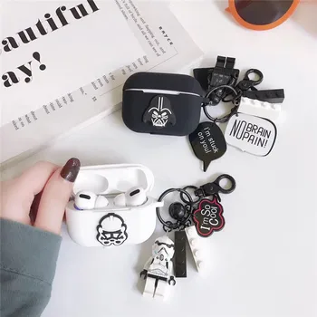 

New 3D Star War Keychains Cosplay The Force Awakens Darth Vader and Storm Trooper Key Chain Bluetooth headset protector Keyring