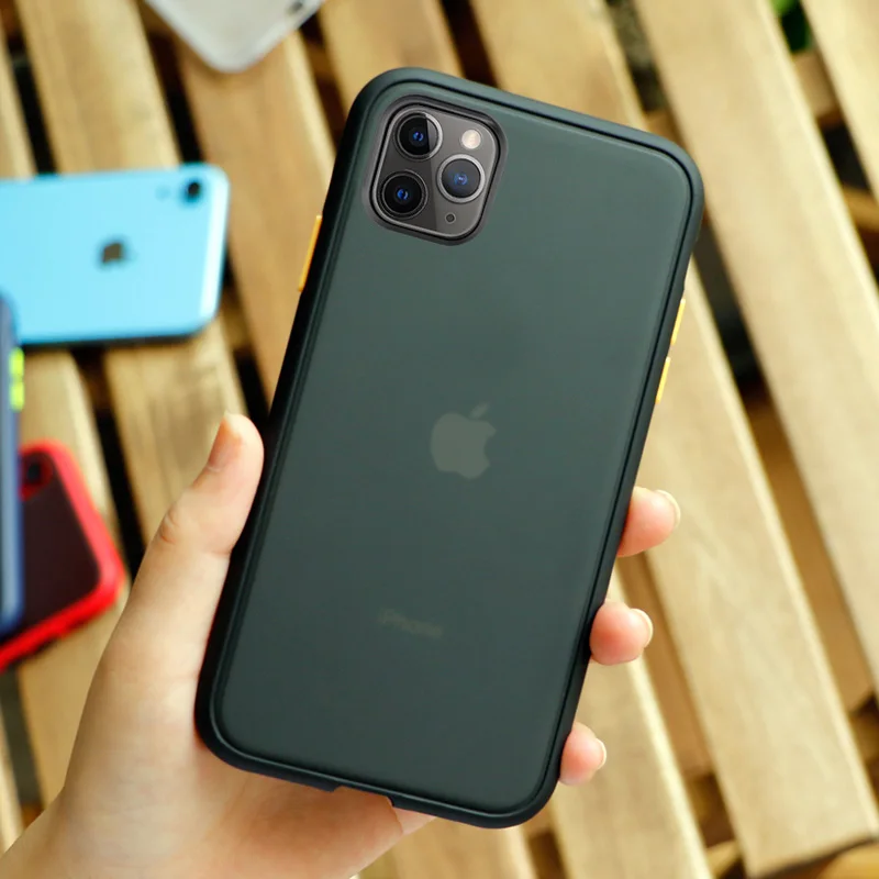 

Luxury Transparent Matte Case For iphone 11 Pro XS MAX XR X Shockproof TPU Phone Case For iPhone 7 6s 6 8 Plus Back Cover Clear