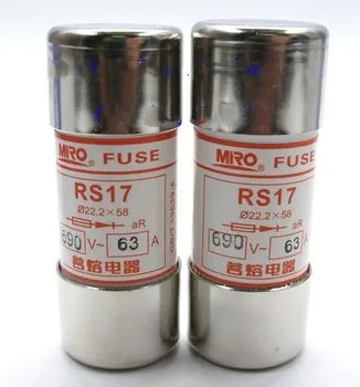 Предохранители: RS17 125A 500V aR/RS17 16A 500 V/RS17 63A 690 V/RS17 10A 20A 32A 40A 50A 80A 100A 200A 10-125A 500 V/690 V 22*58
