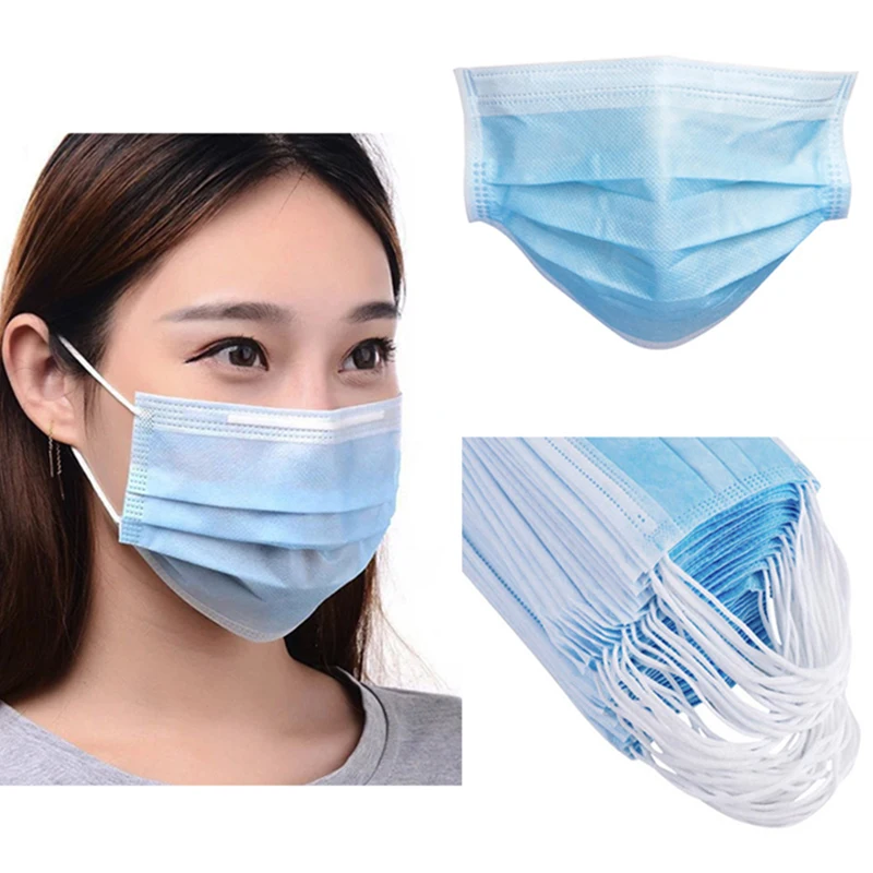 

Fast delivery 50pcs KN95 mask Meltblown Mouth Masks Nonwove 3 Layer Ply Disposable Anti-Dust Surgical Medical Earloop Masks