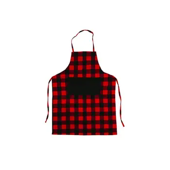 

Red And Black Plaid Apron/Christmas Kitchen Atmosphere Dress Up/Cloth Material/XMAS Decoration/Family Decor Supplies