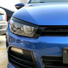 Пара автомобильных фар бровей Веки ABS наклейки Накладка для VW Scirocco R GTS 2008 2009 2010 2011 2012 2013- аксессуары