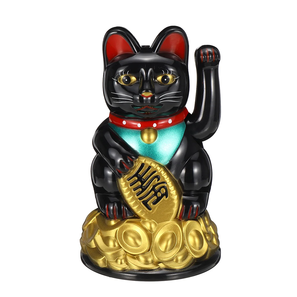 Китайский Богатство счастливый развевающийся Кот Электрический Maneki автомобиль интерьерный дисплей украшение автомобиля орнамент для сиденья дома прекрасный Декор Куклы - Название цвета: Черный