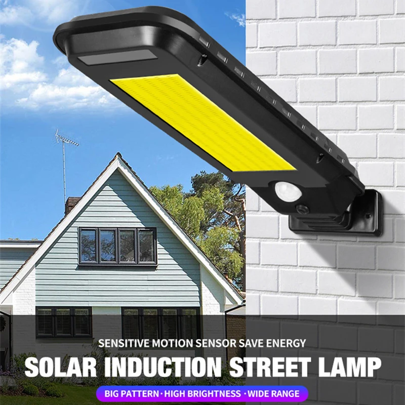 

40/60/100/210 LED/COB Solar Light Wall Light Infrared Sensor PIR Motion Sensor IP65 Outdoor Wall Street Light Waterproof Light
