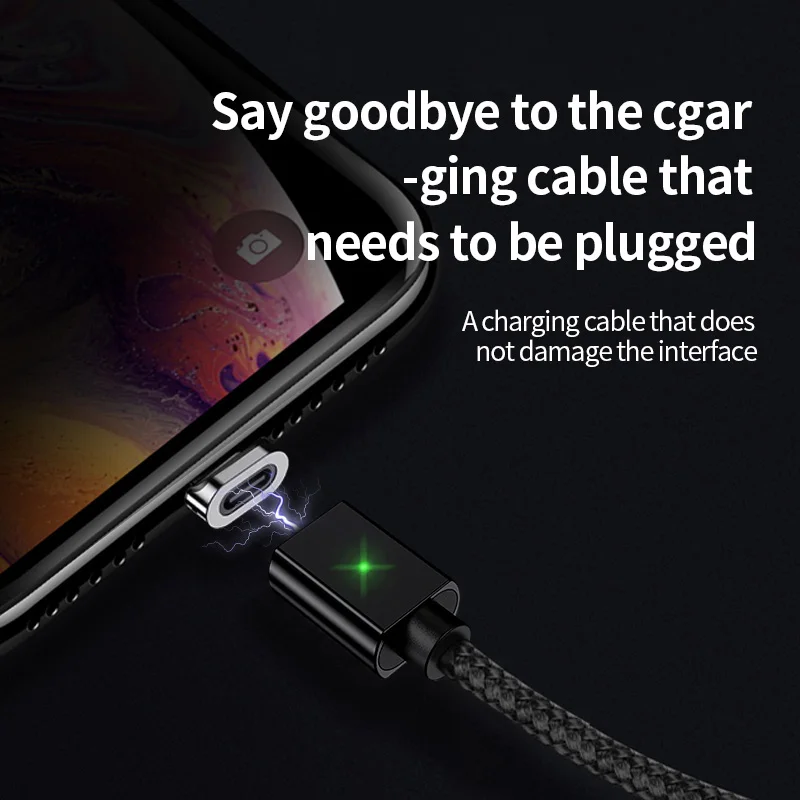 Цинковый микро Магнитный USB кабель быстрое магнитное зарядное устройство провод