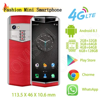 

M17 Pocket 4G smartphone 3.5 Inch Android 8.1 Google Play Store Face ID WiFi Hot Spot Leather Mobile phones Quad Core Cellphone