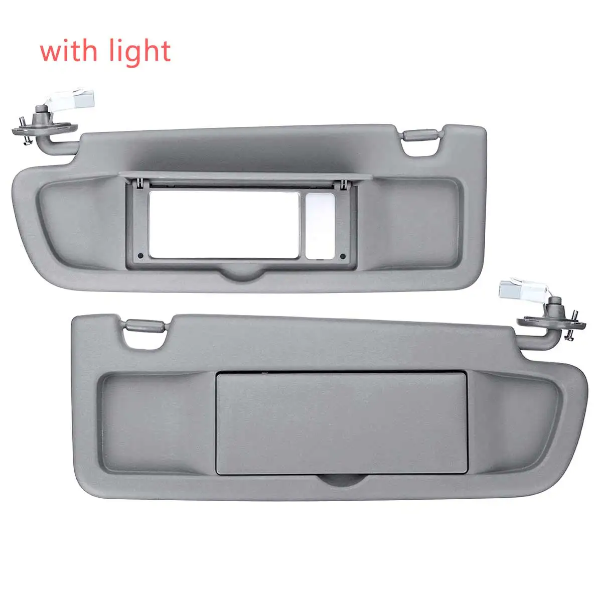 PAIR Dark Grey light Передний левый/правый автомобиль LHD солнцезащитный козырек водителя/пассажирский боковой солнцезащитный козырек солнцезащитный экран с светом для Honda для Civic 2006 2007 2008-2011 - Цвет: PAIR Dark Grey light
