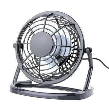 

Car Portable DC 5V Small USB 4 Blades Cooler Cooling Fan USB Mini Fans Operation Super Mute Silent PC