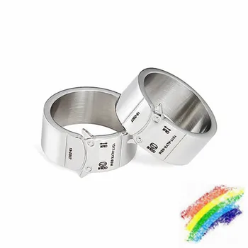 

ALYX Rings Men Women 1017 9SM Smooth Alyx Buckle Ring Stainless Steel Colorfast Metal Engraved buckle