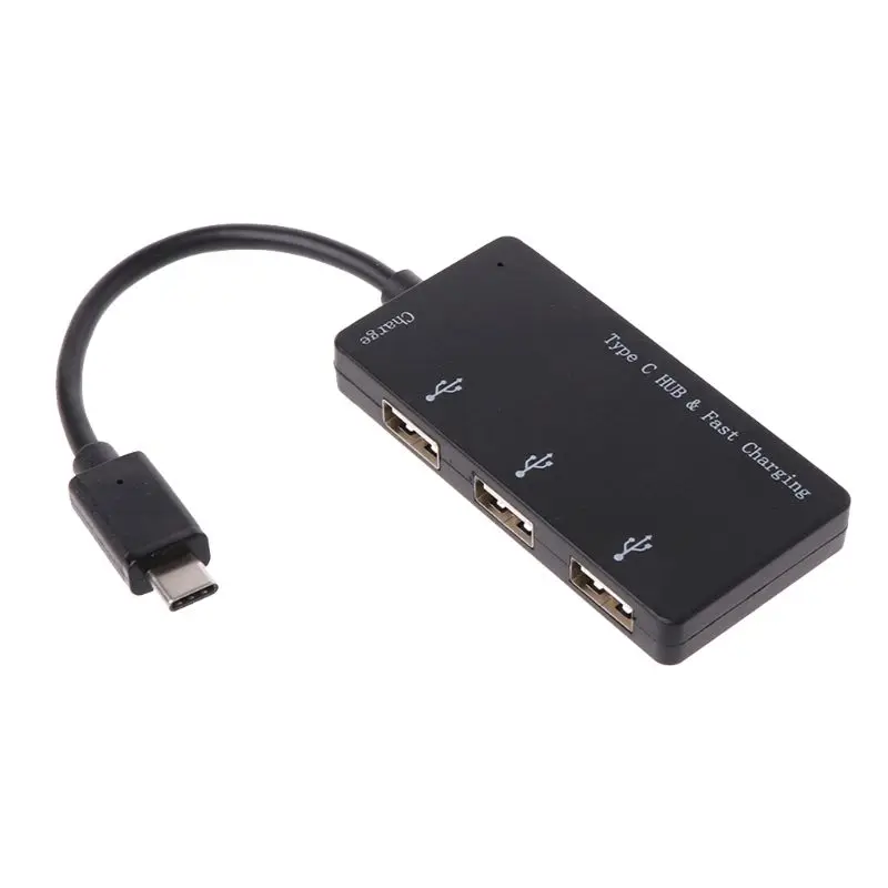 Высокоскоростной 3 в 1 концентратор type C 3 порта USB удлинитель адаптер для ноутбука ПК компьютер планшет быстрое зарядное устройство аксессуары
