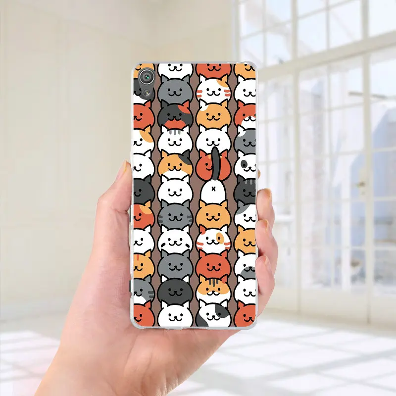 Picture 12 Мягкие силиконовые чехлы из ТПУ для телефона sony Xperia M2 M4 M5 чехол XA; XZ Z Z1 Z2 Z3 Z4 Z5 Compact E3 E5 T3 Shell Сумки с милым рисунком кота - Цвет: Picture 12