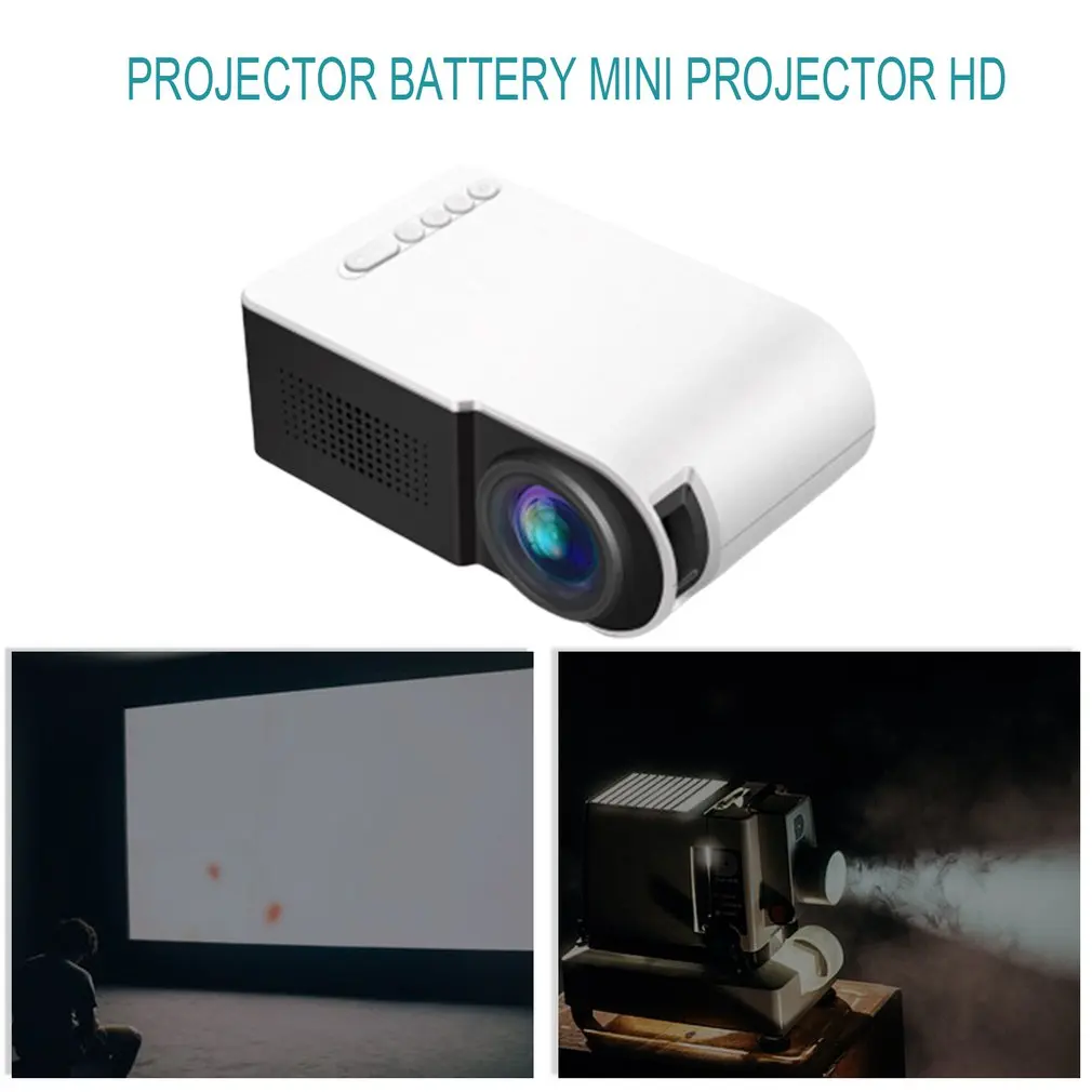 Светодиодный мини-портативный проектор 1080P HD проекция Yg210 домашний микро мини-проектор для Lesiure белый