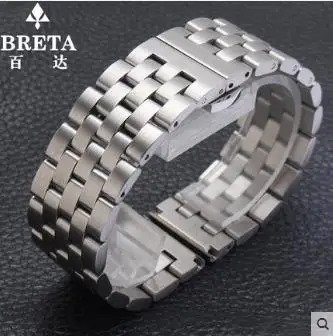Style three Shengmeirui для Seiko браслет из нержавеющей стали 18 мм 20 мм 22 мм серебристый черный 5 стальной полосы Бабочка Пряжка - Цвет ремешка: Style three