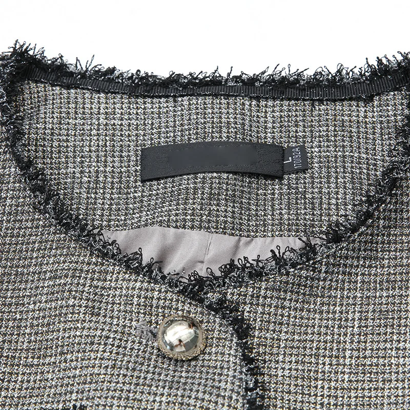 

Fashion Glorious New Style Suit Jacket 2019 Korean-style Crew Neck Single Breasted Short Versatile Slim Fit Long-sleeved Upper G