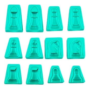 

EZLIFE 6pcs/Lot Silicone Chess Cake Fondant Mold Mould Cake Diy Tool Decorating Baking Handmade Chocolate Dropship Tools F1S1