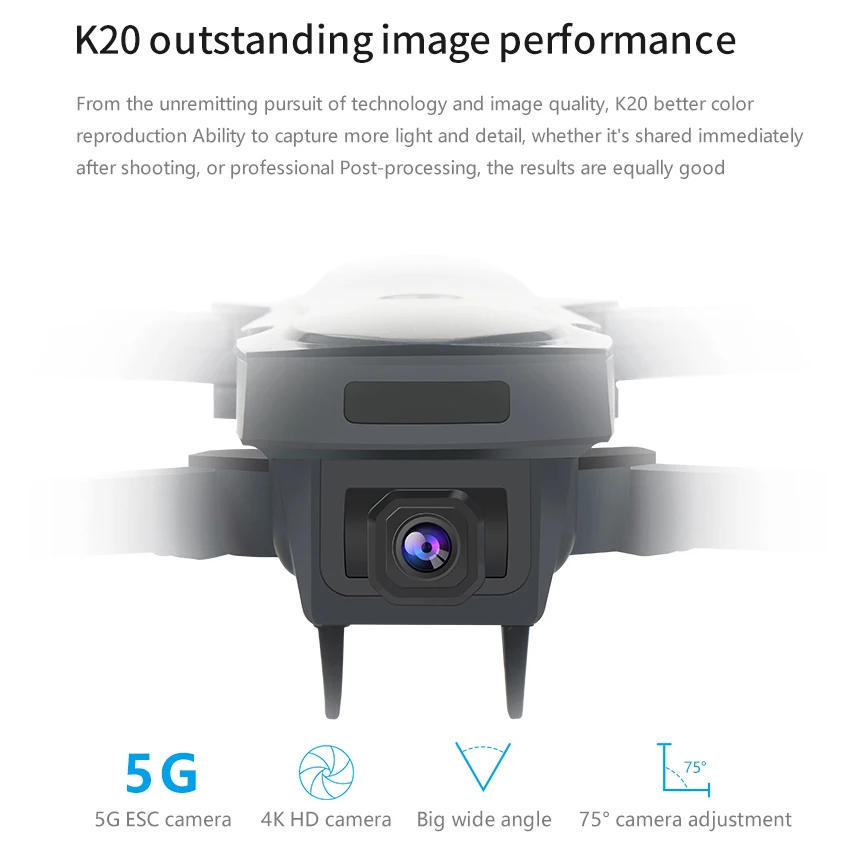 K20 gps Профессиональный Дрон с камерой 4K HD ESC 5G WiFi FPV Бесщеточный Контроль расстояния 2000 м RC вертолет Квадрокоптер игрушки F8