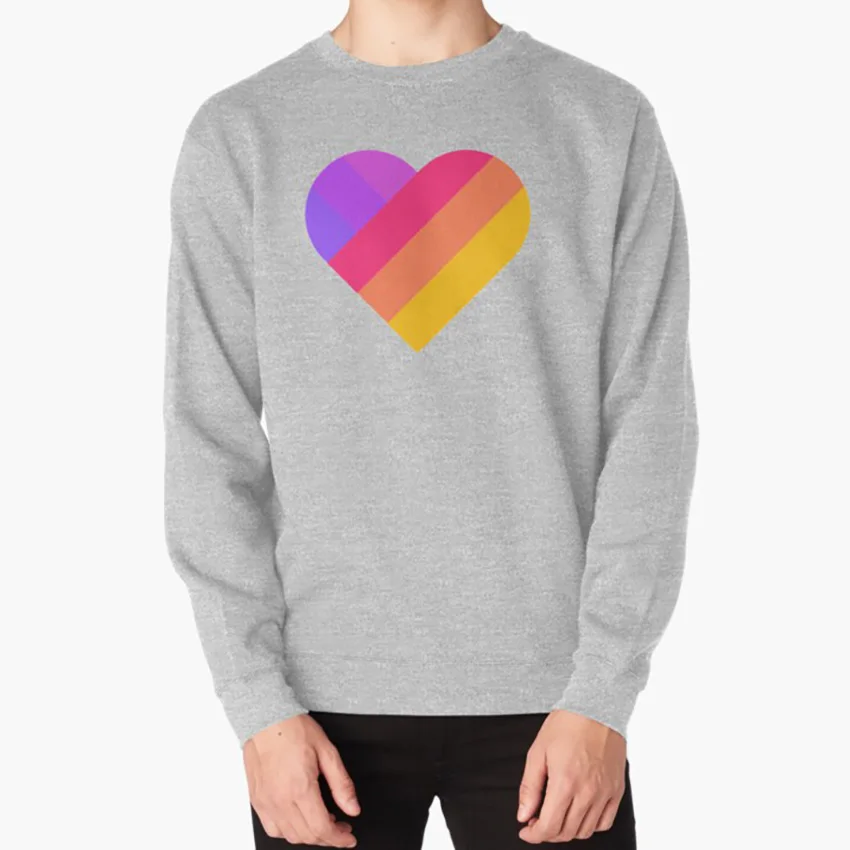 grey-sweatheart Likee футболка для приложения Бестселлер Likee товар likee hear футболка классная футболка забавная футболка Радуга Бестселлер likee tee - Цвет: grey-sweatheart