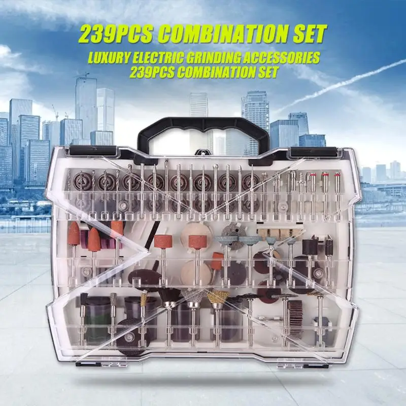 

239pcs/set High Quality Electric Grinder Milling Sets DIY Polishing Carving Woodworking Metal Diamond Grinding Tools
