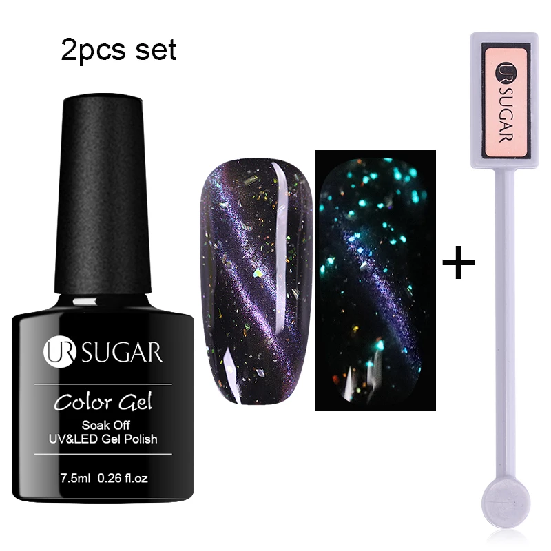 Ur Sugar 7,5 мл светится в темноте гель лак УФ-гель для ногтей Esmalte для ногтей флуоресцентный светящийся разноцветный неоновый гель лак - Цвет: 2pcs set12