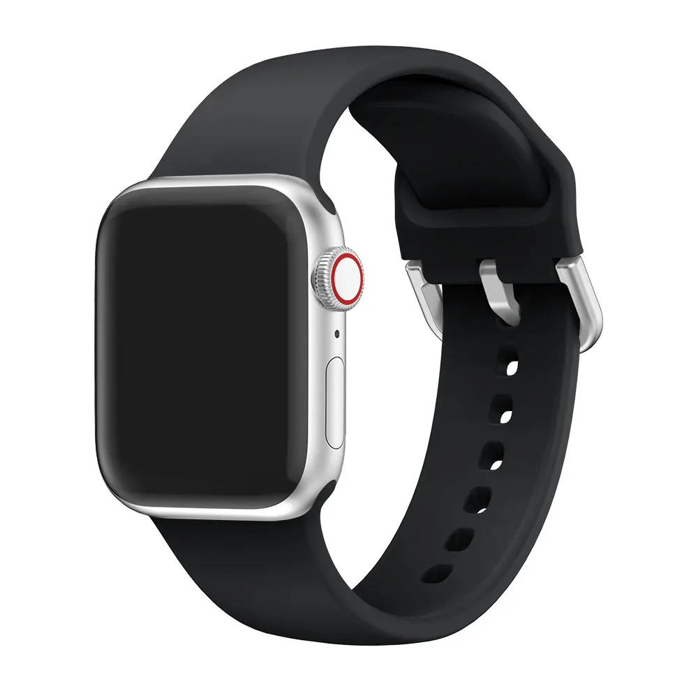 Силиконовый ремешок для наручных часов Apple Watch, 42 мм, 38 мм, Версия 44 мм 40 мм Резиновый Браслет ремешок для часов Iwatch серии 5/4/3/2/1 браслет