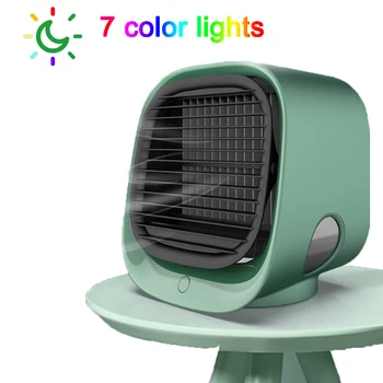 

Mini Portable Air Conditioner 3 Colors Light Conditioning Humidifier Purifier USB Desktop Air Cooler Fan with Water Tank Home 5V