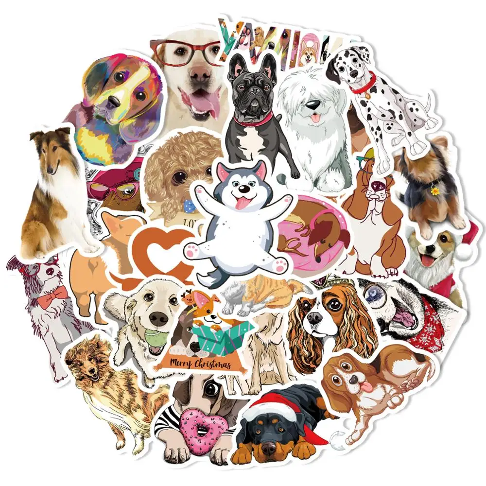 Anime Stickers for Cartoon Animals Dogs Cats Graffiti Sticker On Skateboard Laptop Bike Car Guitar Phone Decals Pack Party Gift
