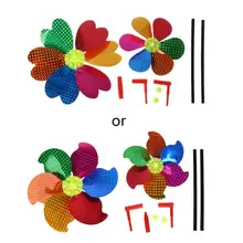 1 шт. 1 шт. ветряная блесна двойная ветряная мельница блестящая ветряная мельница детские игрушки садовые вечерние украшения подарки для детей вертушка