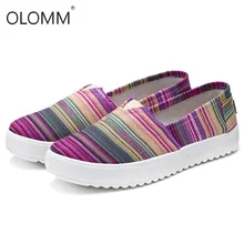 Модная Летняя женская обувь без шнуровки; кроссовки; Женская Повседневная парусиновая легкая дышащая обувь на плоской подошве; Zapatos De Mujer