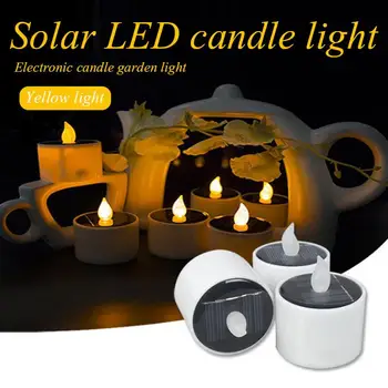 

Solar Creative Votive Romantic LED Tealight Candles Light Candles Lamp Best Gift Christmas Decor Electronic Wedding Home