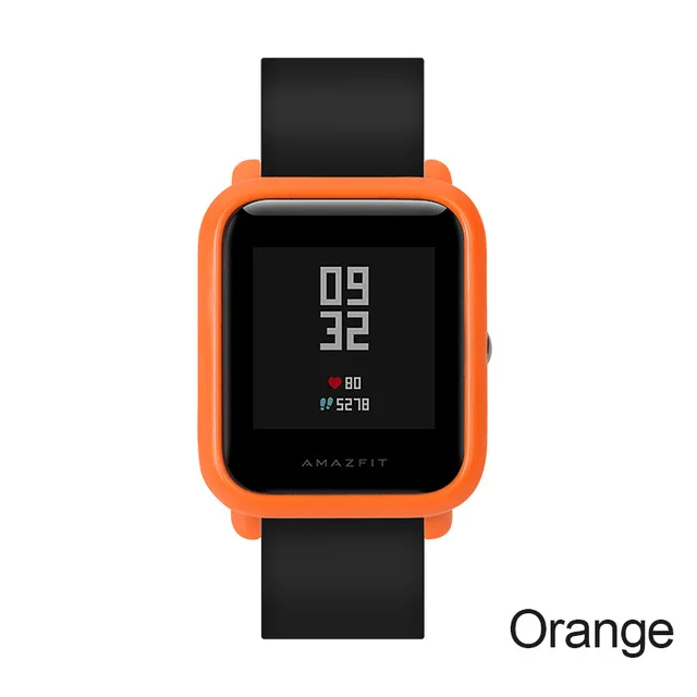 Аксессуары для часов ПК чехол для Xiaomi Huami Amazfit Bip защитный чехол для Huami Amazfit Bip Bit Youth Edition(Pace Lite - Цвет: Оранжевый
