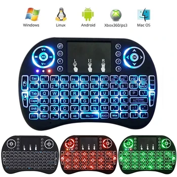 

FONKEN I8 Mini Wireless Keyboard With Touchpad 2.4G Tablet Keyboard Colorful Gaming Wireless Keyboard And Mouse For PS4 Smart TV