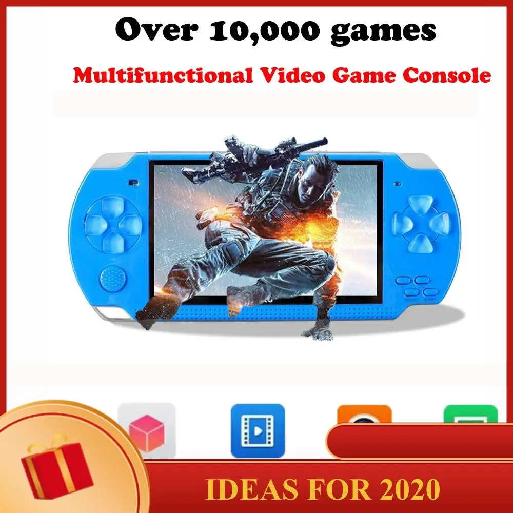 

4.3" Game Console 8G 64Bit 10,000 Games Multifunction Handheld Player Retro Portable Gift Entertainment Pocket HD Rechargeable