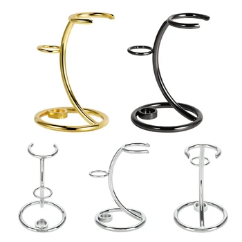

Men Shaving Tool Holder 2 In1 Silver/black/gold Compact Stainless Steel Curved Shaving Brush Manual Razor Stand Holders Beard