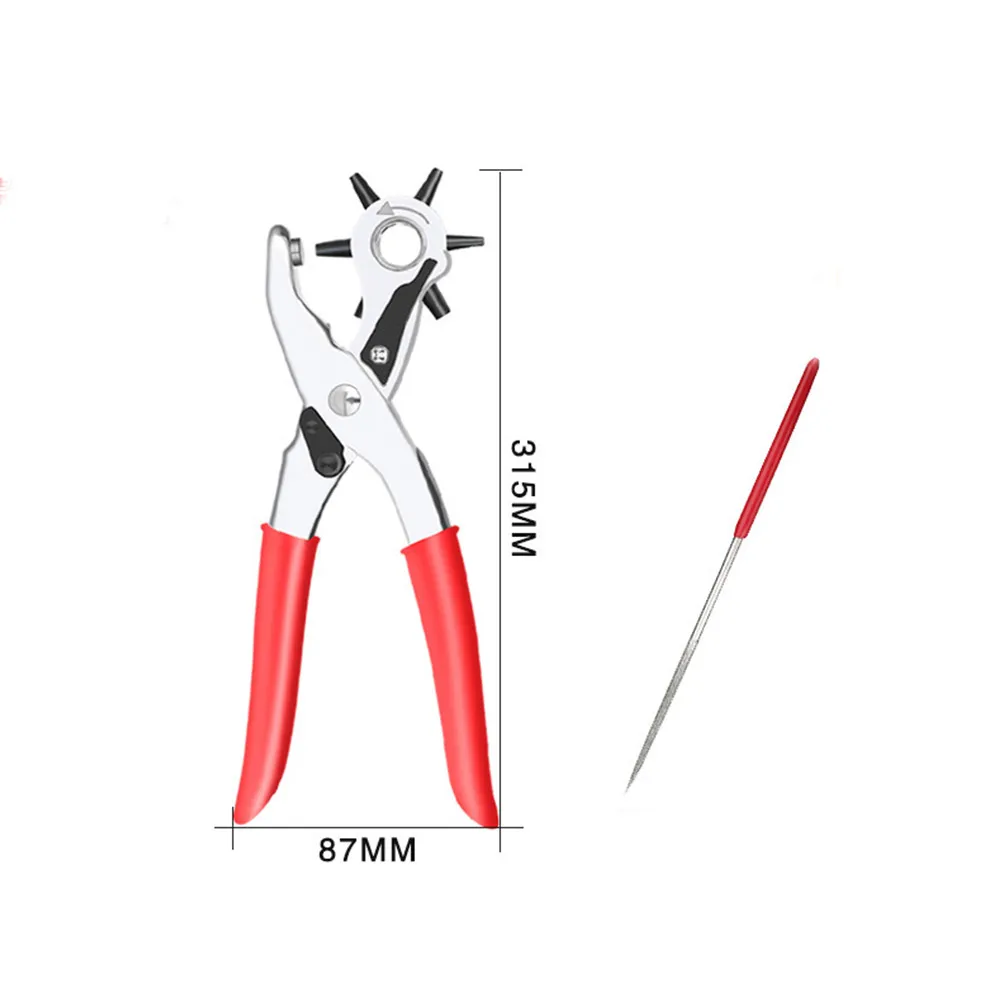 Кожаный ремень дырокол плоскогубцы ушко перфоратор вращается швейная машина сумка сеттер Инструмент ремешок для часов Ремешок домашнее кожевенное ремесло NDS66 - Цвет: simple 6 round head