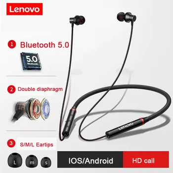 

Lenovo HE05X Bluetooth 5.0 Neckband Wireless Earphone BT5.0 Sports Sweatproof Headset IPX5 with Mic Noise Cancelling