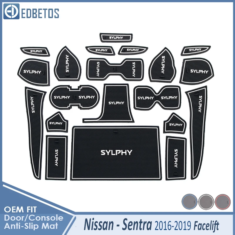 Грязный коврик для Nissan Sentra B17 Pulsar Sylphy, аксессуары для двери, паз, слот для ворот, Противоскользящий коврик