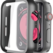 Protetor de tela de vidro temperado para apple watch 6 5 4 3 2 44mm 40mm 42mm 38mm iwatch proteção de película protetora screenprotector