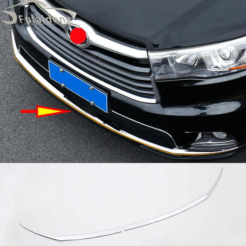 2 шт. для Toyota Highlander- ABS Хромированная передняя решетка бампера Защитная оградительная защита аксессуары для стайлинга автомобилей
