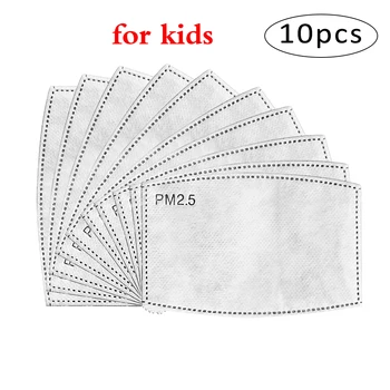 

10pcs PM2.5 Anti Haze Mouth face Masks Replaceable Filter-slice 5 Layers Non-woven Activated Carbon Filter for kids childre