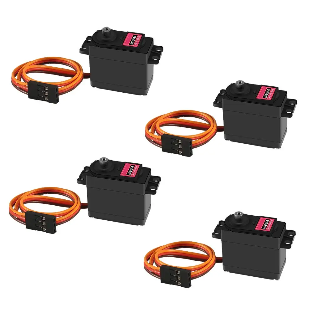 

4Pcs MG996R Servo Motor Metal Gear Torque Digital Servo Motor with Arm Horn for Smart Car Robot Boat RC Airplane Helicopter