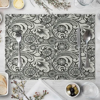 

Flower Heat-Proof Mat Waterproof Anti-slip Dining Table Cushion Creative Western-style Placemat Plate Coasters Pot Mat Rectangul