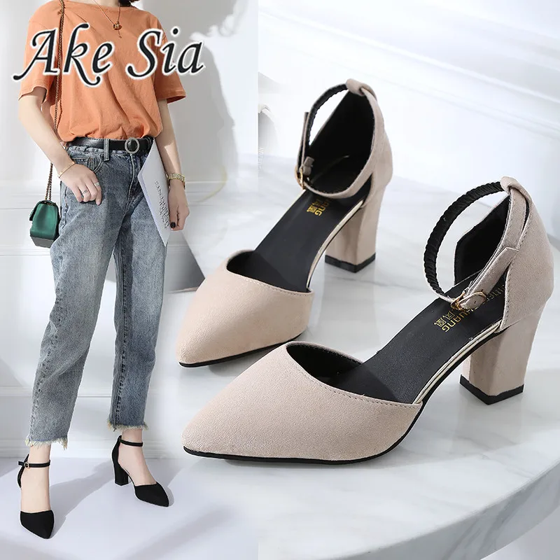 Zapatos con punta rebelde ancho para mujer, tacones cómodos a la moda, sexy, para boda, moda coreana
