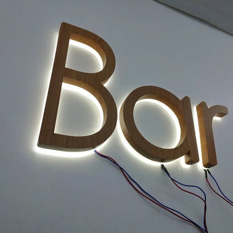 neutral Unemployed trembling Store Front Vintage Metal Bar Led Light Sign 3d Brushed Stainless Steel Led  Illuminated Channel Letters Sign Board - Led Modules - AliExpress