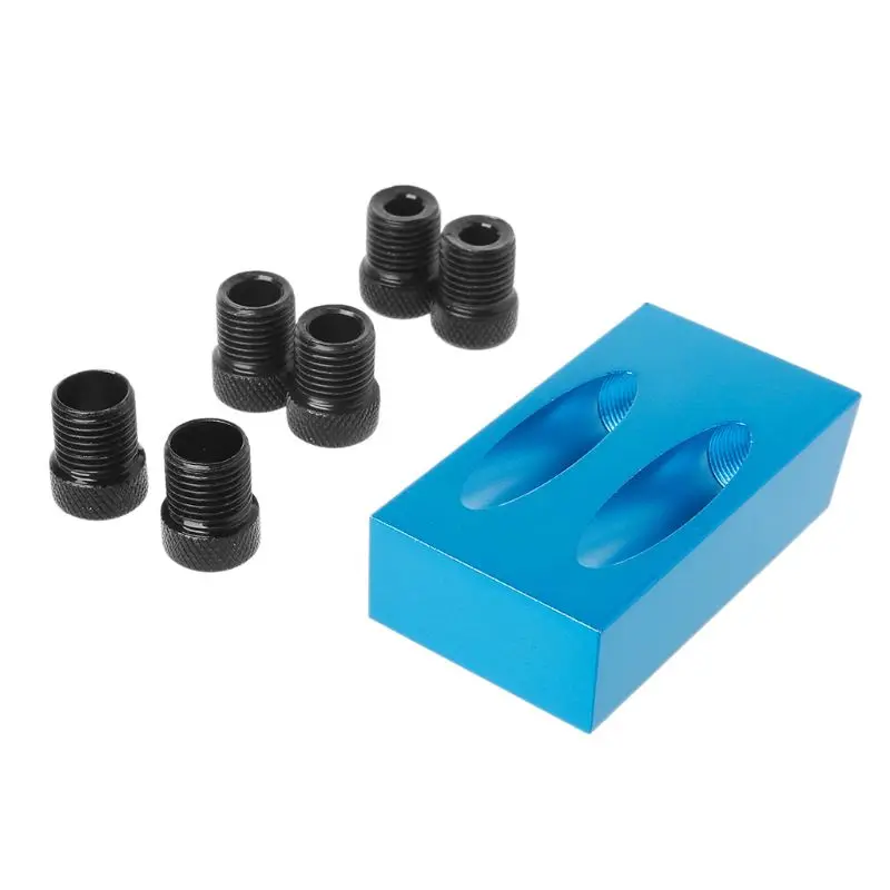14pcs/set 6/8/10mm Oblique Hole Locator Positioner Drilling Bits Jig Clamp Woodworking Kit