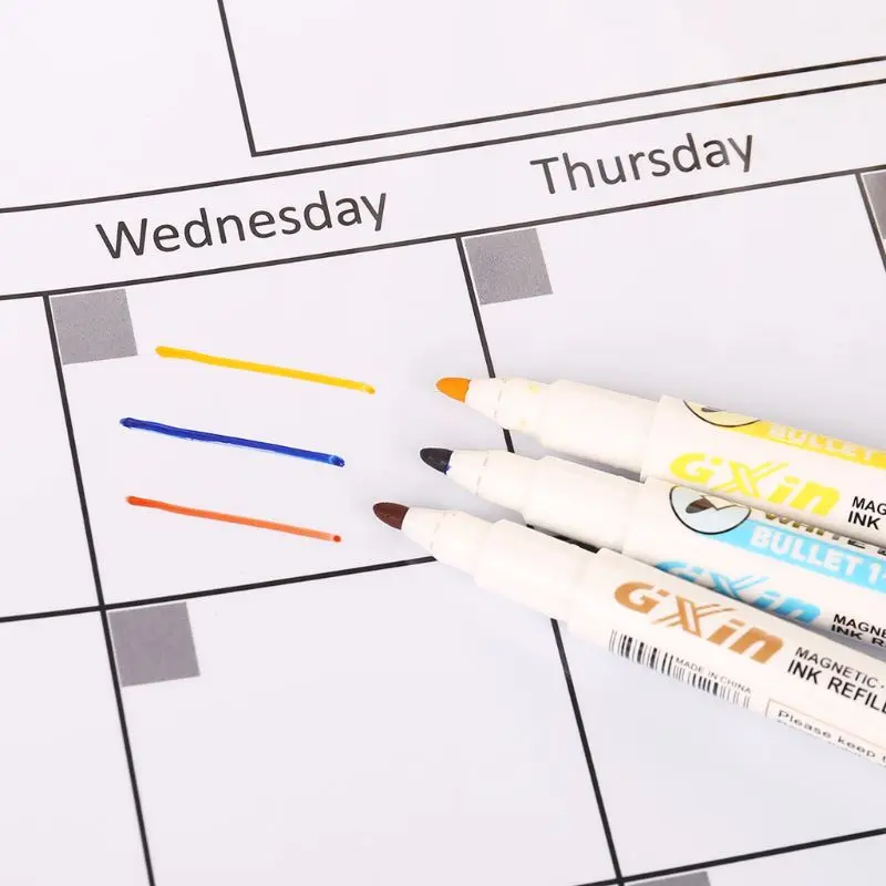 A3 Monthly Planner Magnetic Whiteboard Fridge Magnets Drawing Message Remind Pad M0XB