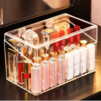 

Dustproof 24 Grid Acrylic Make Up Storage Holder Makeup Organizer Cosmetic Lipstick Jewelry Storage Box Case Display Stand