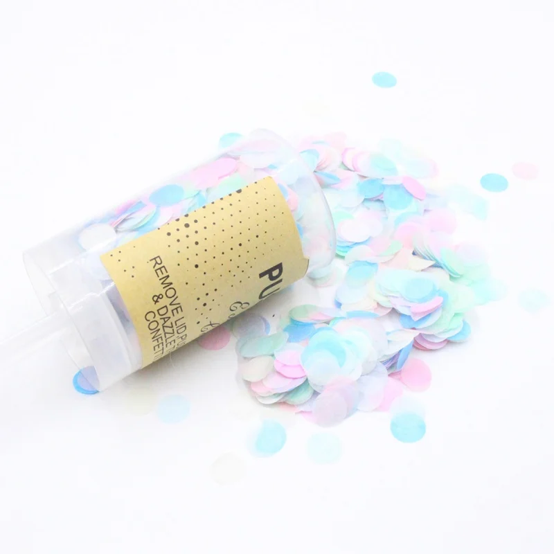 7 1 шт. в форме сердца толкатели Красочные Круглые Конфетти Push-pop Свадебные помолвки украшения для дня рождения Push Pop - Цвет: 7
